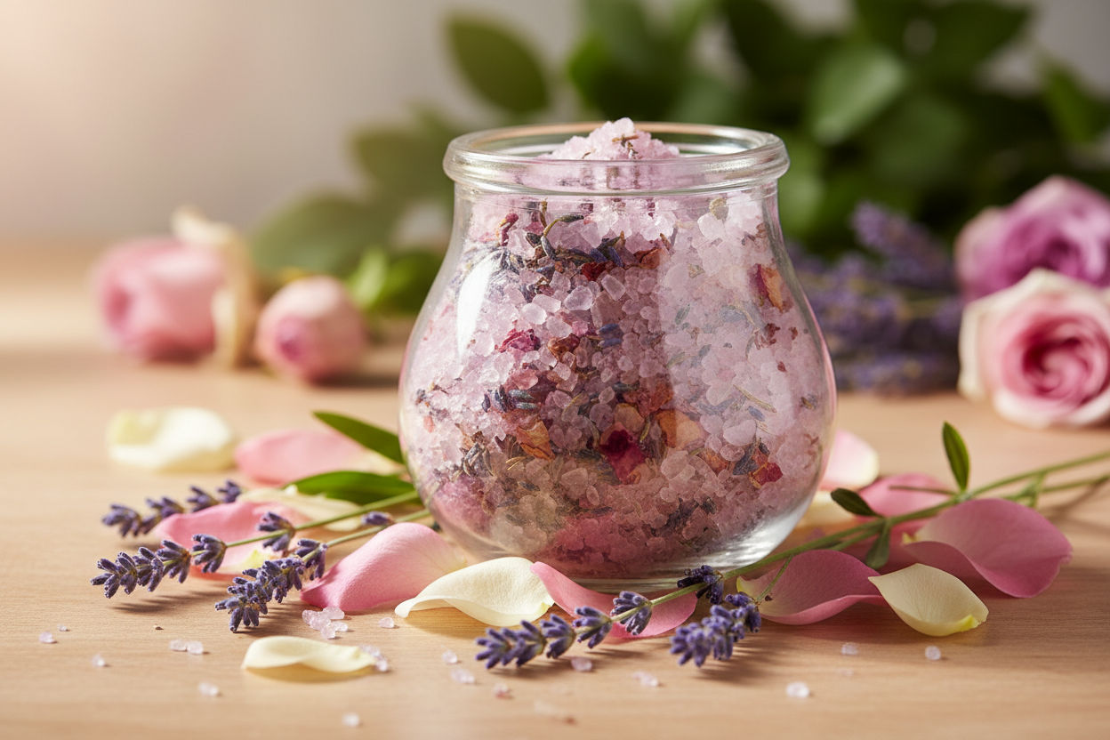 LAVENDER AND ROSE BATHING SALT